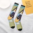 thumbnail image 6 of Saiise Bluey Funny Socks Men Women Boys Kids Adults Novelty Graphic Crew Tube Socks Crazy Design Casual Dress Socks for Sports,Running,Travel, 6 of 7