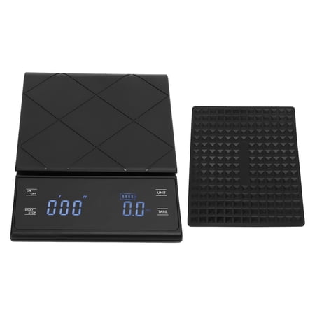 BIMZUC Coffee Scale with Timer Function, LED Touch Screen Digital Kitchen Scale, High Accuracy Auto Off Durable ABS Nonslip Food Scale, 3000g Capacity (8.27 in / 21 cm)