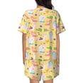 thumbnail image 3 of Lsque Summer Animals Women's Short-Sleeved Pajama Set - 2 Piece Soft and Lightweight Sleepwear Set-X-Large, 3 of 9