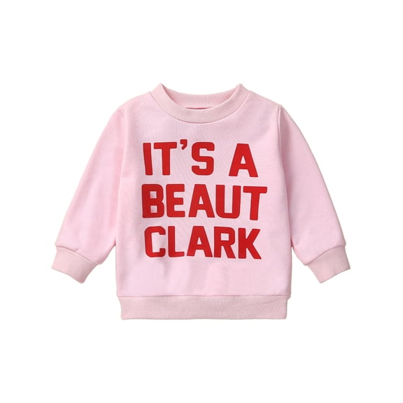 Spewahor Baby Girl Autumn Sweatshirts Toddler Long Sleeve Crewneck Letter Print Pullover Tops 0-5T