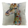 Giraffe Cotton Linen Square Shaped Decorative Pillow Cover Pillowcase Pillowslip 45*45cm