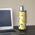 thumbnail image 5 of 20 Oz Lemon Coffee Tumbler Double Wall Insulated Stainless Steel Water Bottle | Metal Reusable Thermoses Flask with Cup Cap | Leak & Sweat Proof with Anti-Dust Lid, 5 of 7