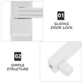 thumbnail image 3 of NICEXMAS Gate Hardware Zinc Alloy White 1 Set for Outdoor Use, 3 of 6