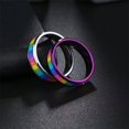 thumbnail image 2 of PAMTIER Men's Stainless Steel 6MM Simple High Polished Gay Pride Rainbow Flag Ring Wedding Band Ring Purple Size 8, 2 of 5