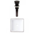 thumbnail image 1 of American Imaginations 16-in. W CUPC Square Bathroom Undermount Sink Set In White - Oil Rubbed Bronze Hardware - Overflow Drain Incl. AI-31811, 1 of 7