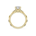 thumbnail image 2 of 0.65 Carat Excellent Radiant Cut Natural Diamond Halo Beautiful Ring for Anniversary Solid 18K Yellow Gold Size 4.5, 2 of 8