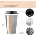 thumbnail image 2 of [340 SET]Harvest Pack 16 oz Disposable Coffee Cups, Insulated Ripple Double-Walled Paper Cups with Lids, Black and White Geometric, Bulk Drinking Cups for Tea Hot Chocolate Drinks To go coffee cups, 2 of 6