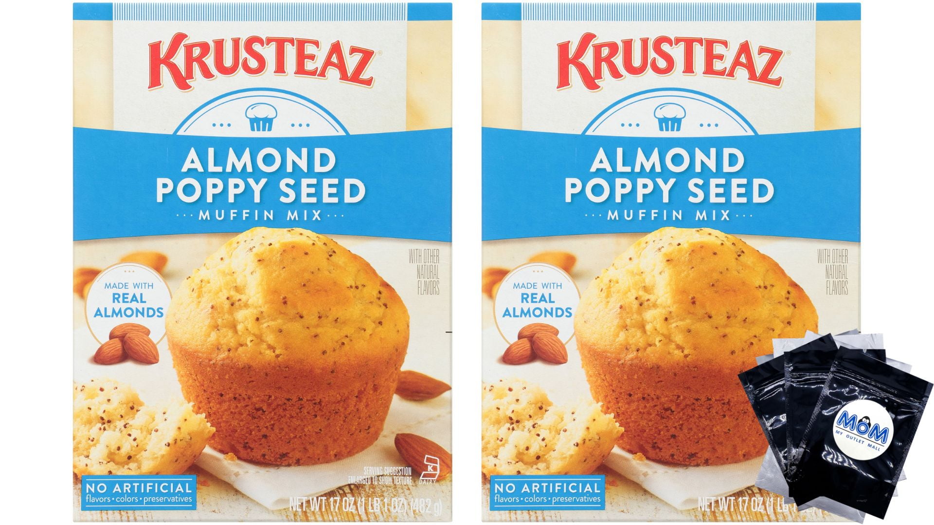 Krusteaz Almond Poppy Seed Muffin Mix 17 OZ Box 2 pack plus 3 My