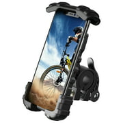 Bike Motorcycle Phone Mount Holder  - Lamicall Handlebar Cell Phone Clamp, Scooter Phone Clip for iPhone 11 12 Pro Max Mini Xs XR X 8 Plus S9 S10 and More 4.7" - 6.8" Smartphones - Black