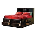 thumbnail image 3 of Phoenix Bedroom Set with Bookcase Headboard Deep Cappuccino, 3 of 6