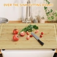 thumbnail image 6 of Garvee Bamboo Cutting Board Stovetop Cover, 30"x20" Extra Large Noodle Board with 4 Removable Feet, Juice Groove, Wooden Stove Top Covers for Electric Stove, Gas Burners, Counter Space, 6 of 7