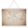 thumbnail image 2 of M&T Displays Wood Magnetic Poster Holder 11 inch White Hanger Frame for Hanging Picture Wall Artwork Canvas Painting Photo World Map Beech Wood, 2 of 8