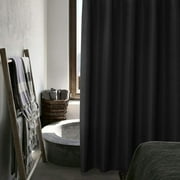 Black Bathroom Shower Curtains 96 inches Long Waffle Waterproof Shower Curtains Farmhouse Modern Rectangle Textured Bathroom Shower Curtains with Hooks Decorative Shower Room 72" W X 96" L