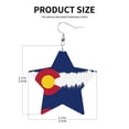 thumbnail image 3 of Leather Earrings Colorado Snow Mountain Decorative Star Faux Leather Earring Lightweight Dangle Drop Earrings For Women, 3 of 6