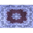 thumbnail image 1 of Ahgly Company Machine Washable Indoor Rectangle Medallion Blue Traditional Area Rugs, 7' x 9', 1 of 4