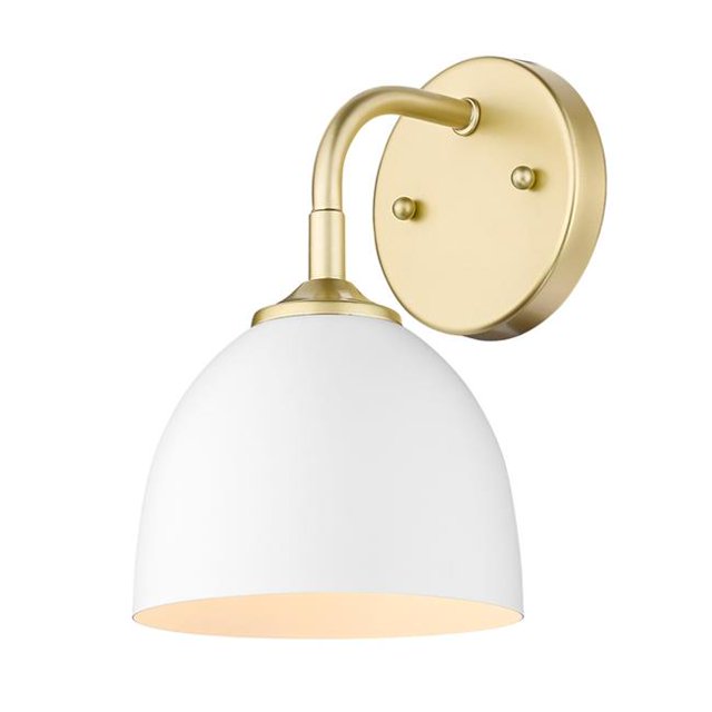 Golden Lighting Zoey 1 Light Wall Sconce Olympic Gold Steel Modern Design