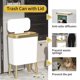 thumbnail image 2 of Bote de basura Procade Bathroom de 15 l/4 galones con tapa de plástico dorado, 2 of 6