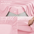 thumbnail image 2 of Sasttie Queen Size Sheets Set Brushed Microfiber, 4 Piece Sheet Set Upto 16 Inches Deep Pocket Bedding Sheets & Pillowcases - Pink, 2 of 8