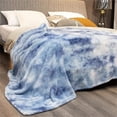 thumbnail image 5 of Blanket Cozy Soft Gray Tie Dye Blanket - Throw 50" x 70", 5 of 5