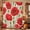 Beige, Rose Red, Sage Green, Oatmeal, variant on Red Flowers Shower Curtain Set - Small 36" x 72" Washable Bathtub Curtain with 12 Hooks, Spring Botanical Poppy Budding Blossom Floral Waterproof Fabric Stall Shower Curtains for Bathroom Décor