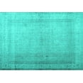 thumbnail image 1 of Ahgly Company Machine Washable Indoor Rectangle Abstract Turquoise Blue Contemporary Area Rugs, 7' x 10', 1 of 4