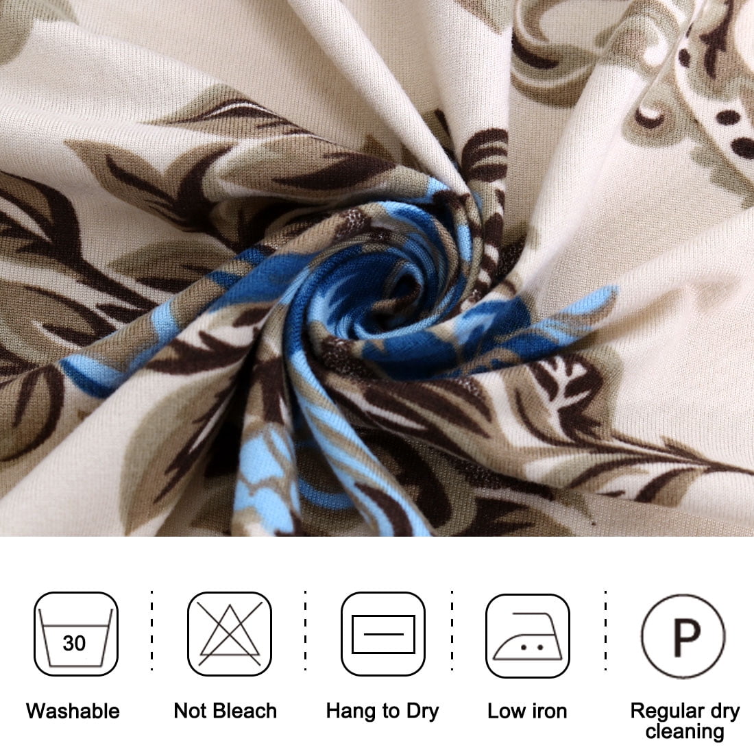 Unique Bargains 1-Piece Modern Floral Stretch couch cover, Beige
