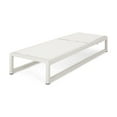 thumbnail image 6 of GDF Studio Camdyn Outdoor Mesh and Aluminum Armless Adjustable Chaise Lounges, Set of 2, White, 6 of 10