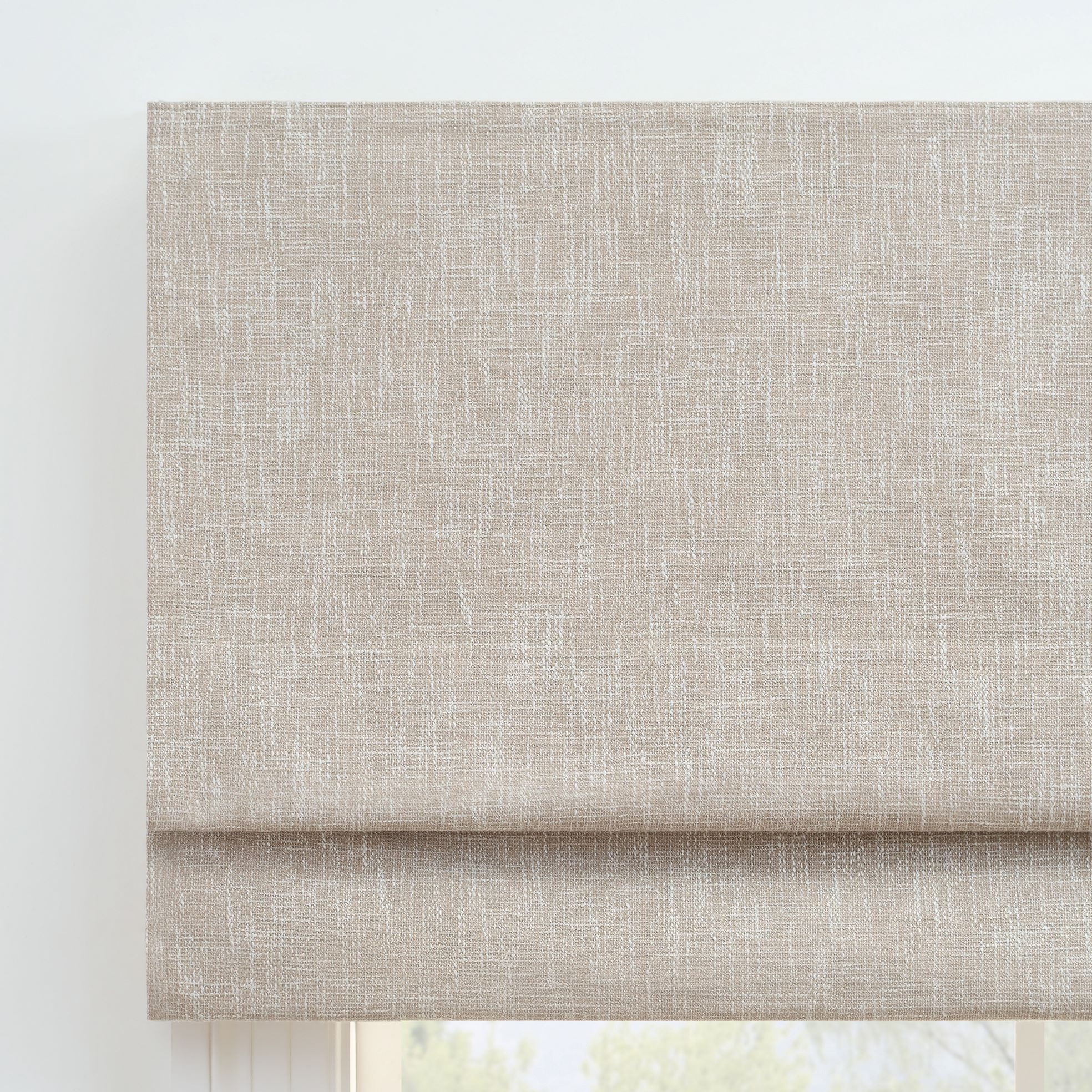 Eclipse Drewton Motorized 100% Blackout Cordless Roman Shade, 27"x64", Linen