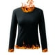 thumbnail image 5 of Camiseta de manga larga Hanzidakd de microfibra elástica para mujer y talla grande, color negro (talla L), 5 of 8