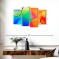 thumbnail image 3 of Elephant Stock Rainbow Oil In Water Wall Art - Horizontal Multi Panel Canvas - Living Room Wall Decor - Abstract Multi Panel - Blue And Orange Decor - 36" x 22", 3 of 8