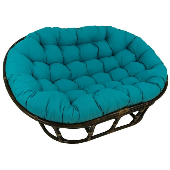 Blazing Needles Solid Tufted Outdoor Double Papasan Cushion, 78 x 58, Cinnamon