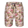 thumbnail image 4 of Naloa Rose Flowers Men's Beach Shorts, Surfing shorts, Swim trunks, Quick Dry Swim Trunks for Surfing Beach Fun - Large, 4 of 9