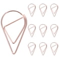 thumbnail image 1 of EeaseCA 10Pcs Paper Note Metal Clips Decorative Bills Clamp Dripping Shaped Pin Office Accessories, 1 of 7