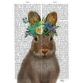 thumbnail image 2 of Fab Funky 26x32 Black Ornate Wood Framed with Double Matting Museum Art Print Titled - Rabbit Bohemian Book Print, 2 of 4