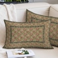 thumbnail image 2 of Sage Green Boho Pillow Covers 12"x20", Vintage Ethnic Tribe Abstract Art Floral Soft Brushed Microfiber Breathable Throw Pillow Covers, Decorative Pillowcase with Zipper for Couch Sofa Bedroom, 2 of 9