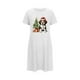 thumbnail image 5 of Camisón corto de talla grande para mujer, camisón de manga corta con estampado de pecho a la moda, camisón para mujer, 5 of 5