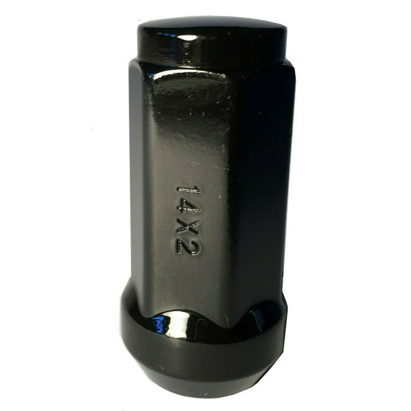 24 Black 14x2 Lug Nuts 1.9" Long Bulge Acorn with 3/4" Hex Ford Expedition F150
