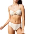 thumbnail image 2 of Xdegoge Two Piece Bathing Suits for Teen Girls Quick Dry Textured Ribbed Swimwear Adjustable Straps Starfish Detail Beach Vacation Pool Party Summer Holiday White 14 Years, 2 of 8