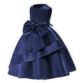 thumbnail image 6 of YuYuBao Toddler Girls Tulle Lace Bowknot Dress Bridesmaid Party Gown Mid Length Pageant Formal Princess Tulle Dresses Girls Prom Ball Gown Dress , 2-3 Years, 6 of 6