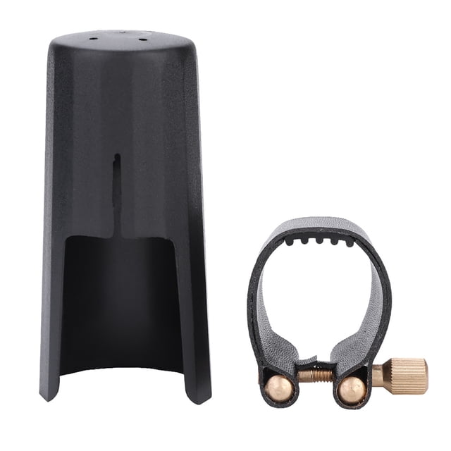Ligadura de clarinete de PU Jadeshay con tapa de boquilla de clarinete Negro