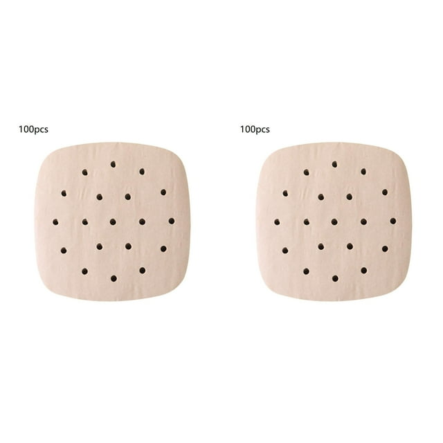 Air Fryer Perforated Parchment Sheets 100 Count Grease Proof Non Stick Baking Liners for Healthier Cooking 200PCS