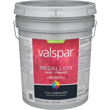 UPC 080047102943 product image for Valspar Medallion 100% Acrylic Paint & Primer Satin Exterior House Paint | upcitemdb.com