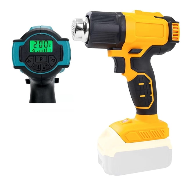 Yellow 500W Cordless Heat Hot Air Machine Digital Display Cordless Heat Machine (NO Battery) ,Easy to Use