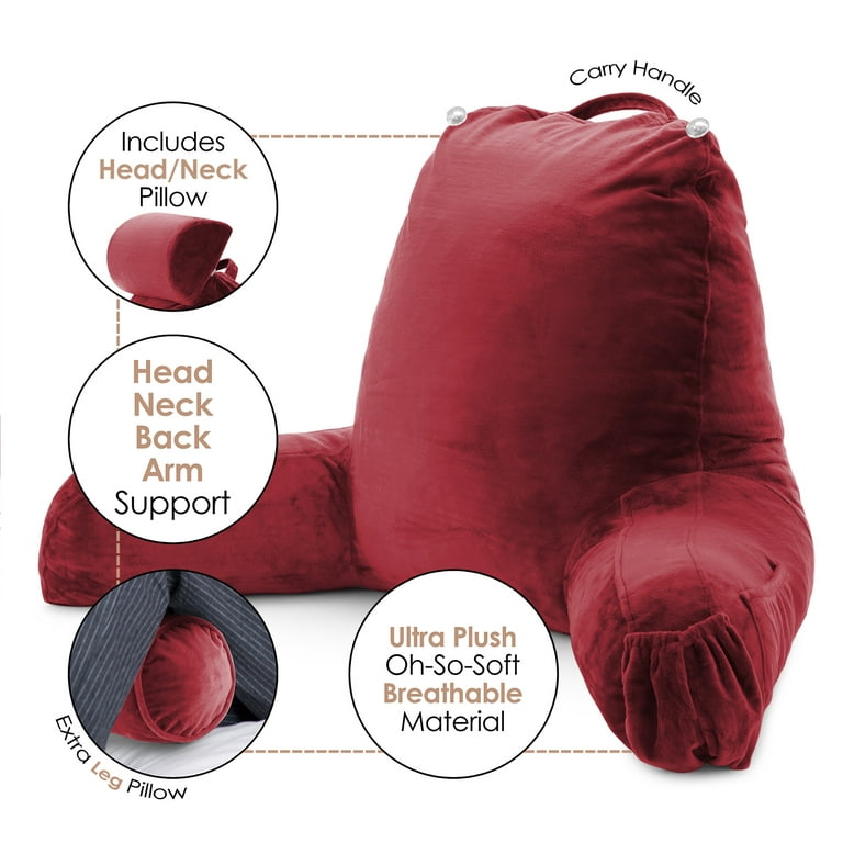 A Real Steal! Berry Red Velvet Designer Chair Lumbar Pillow by