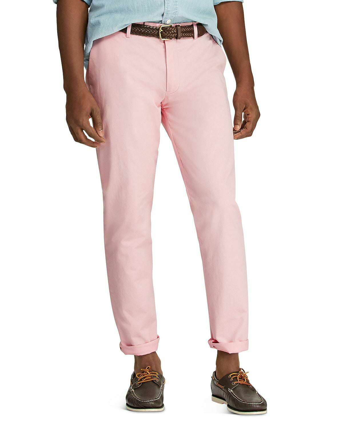Men's POLO RALPH LAUREN STRETCH SLIM FIT CHINO PANTS MSRP $125 B4HP (38  in,30 in,Pink Stretch Straight Fit) 