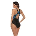 thumbnail image 5 of Alove Women Sport Bathing Suit Tummy Control Swimmer Printed One Piece Athletic Swimsuits, 5 of 6