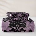 thumbnail image 5 of jejeloiu Dramatic Damask Twin Quilt Set,Gothic Print Twin Coverlet Set For Adults,Purple Black,2pcs, 5 of 7