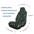 thumbnail image 4 of Zufioo Dinosaur Print Car Seat Protectors, SUV, Truck, Van Seat Covers - Strap Design, High Elasticity and Dustproof, Car Interior Protectors Auto Parts-2 PCS, 4 of 9