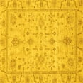 thumbnail image 1 of Ahgly Company Indoor Square Abstract Yellow Modern Area Rugs, 7' Square, 1 of 4