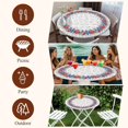 thumbnail image 7 of 4th of July Round Tablecloth, Fitted Table Cover with Elastic for 36"-44" Round Tables, Blue Red Independence Day Table Cloth Outdoor Indoor Dinning Party Waterproof Tablecloths, 7 of 7